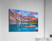Moraine Lake sunset Banff Alberta  Acrylic Print