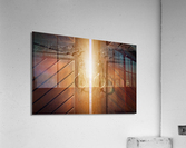 Magic light through open wooden door  Acrylic Print