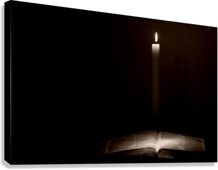 Bible  Candle  Canvas Print