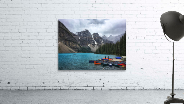 Moraine Lake Canoes Alberta by JesseLeonard