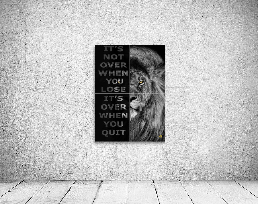 Motivational Lion B&W by JesseLeonard