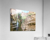 King Davids Waterfall Israel  Impression acrylique