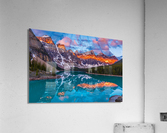 Moraine Lake sunset Banff Alberta  Impression acrylique