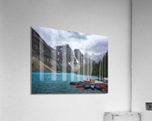 Moraine Lake Canoes Alberta  Impression acrylique